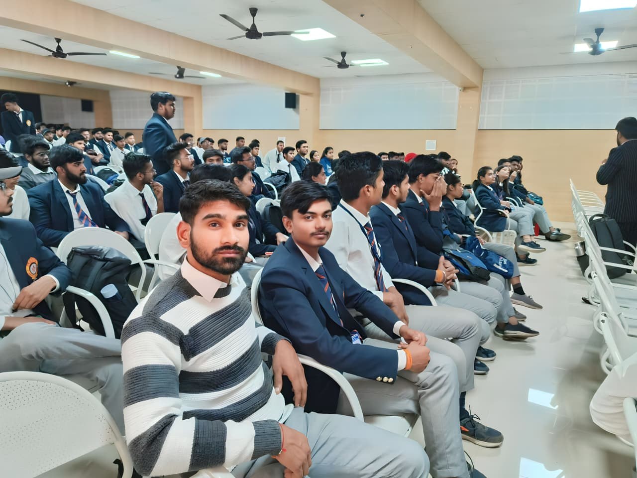 Students attending a technical program at Oriental College of Technology